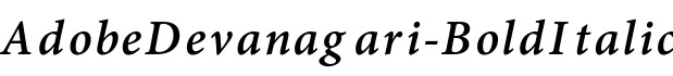 AdobeDevanagari-BoldItalic预览字体图片