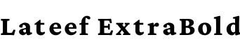 Lateef ExtraBold预览字体图片