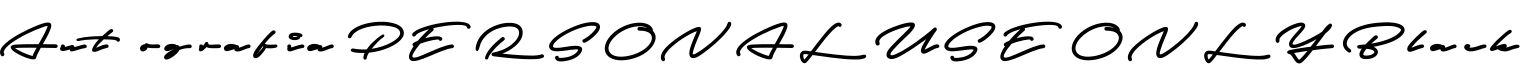 Autografia PERSONAL USE ONLY Black预览字体图片