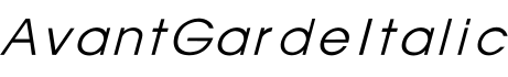 AvantGarde Italic预览字体图片