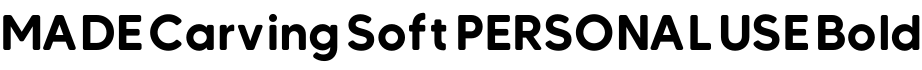 MADE Carving Soft PERSONAL USE Bold预览字体图片