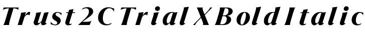 Trust 2C Trial XBold Italic预览字体图片