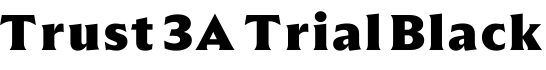 Trust 3A Trial Black预览字体图片