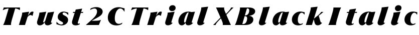 Trust 2C Trial XBlack Italic预览字体图片