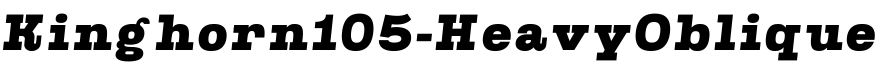 Kinghorn105-HeavyOblique预览字体图片