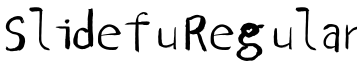 Slidefu Regular预览字体图片
