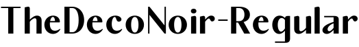 TheDecoNoir-Regular预览字体图片