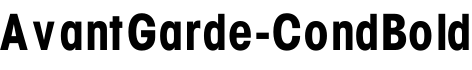 AvantGarde-CondBold预览字体图片