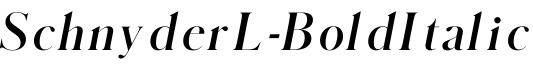 SchnyderL-BoldItalic预览字体图片