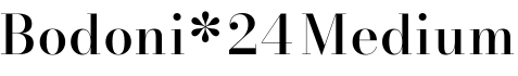 Bodoni* 24 Medium预览字体图片