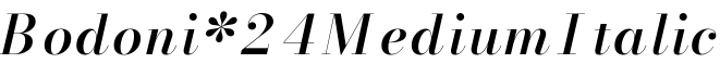Bodoni* 24 Medium Italic预览字体图片