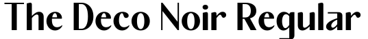 The Deco Noir Regular预览字体图片