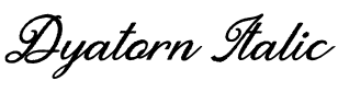 Dyatorn Italic预览字体图片
