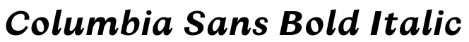 Columbia Sans Bold Italic预览图片
