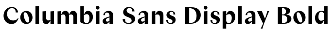 Columbia Sans Display Bold预览图片