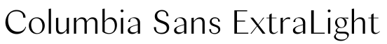 Columbia Sans ExtraLight预览图片