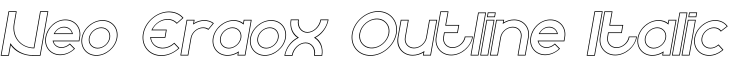Neo Eraox Outline Italic预览图片