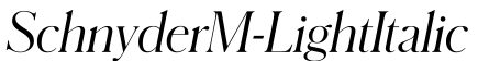 SchnyderM-LightItalic预览字体图片