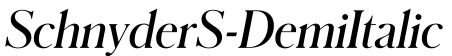 SchnyderS-DemiItalic预览字体图片