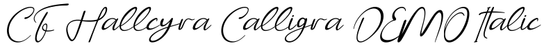 CF Hallcyra Calligra DEMO Italic预览图片