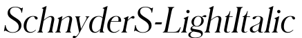 SchnyderS-LightItalic预览字体图片