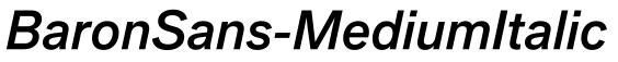 BaronSans-MediumItalic预览图片