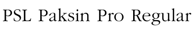 PSL Paksin Pro Regular预览图片
