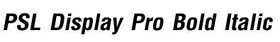 PSL Display Pro Bold Italic预览图片