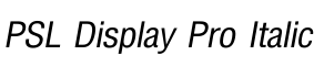 PSL Display Pro Italic预览图片