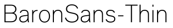 BaronSans-Thin预览图片