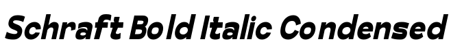 Schraft Bold Italic Condensed预览图片