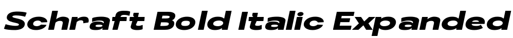 Schraft Bold Italic Expanded预览图片