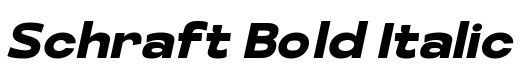 Schraft Bold Italic预览图片