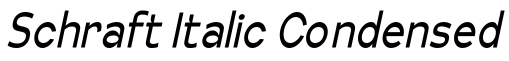 Schraft Italic Condensed预览字体图片