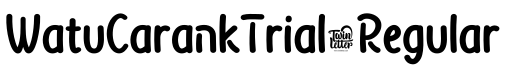 WatuCarankTrial-Regular预览字体图片