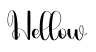 Hellow预览字体图片