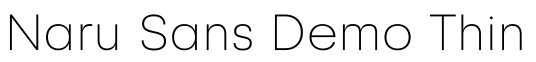 Naru Sans Demo Thin预览图片