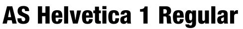 AS Helvetica 1 Regular预览图片
