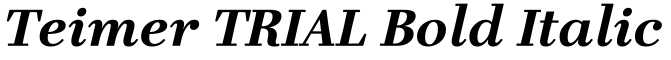 Teimer TRIAL Bold Italic预览图片