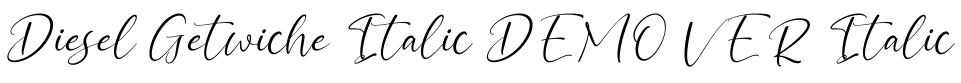 Diesel Getwiche Italic DEMO VER Italic预览图片