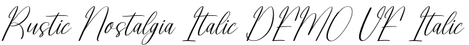 Rustic Nostalgia Italic DEMO VE Italic预览图片