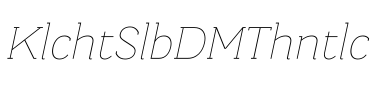 Kulachat Slab DEMO Thin Italic预览图片
