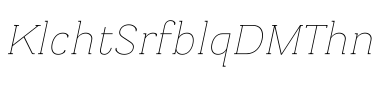 Kulachat Serif Oblique DEMO Thin预览图片