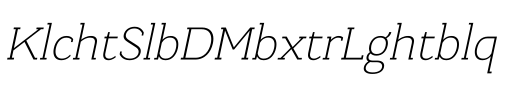 Kulachat Slab DEMO Ob ExtraLight Oblique预览图片