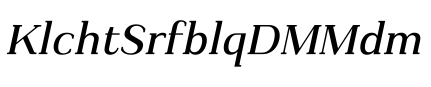 Kulachat Serif Oblique DEMO Medium预览图片