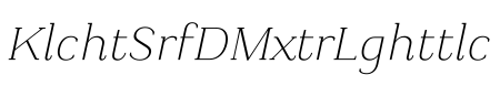 Kulachat Serif DEMO ExtraLight Italic预览图片