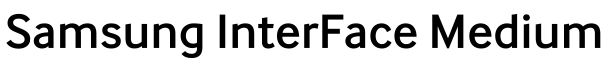 Samsung InterFace Medium预览字体图片