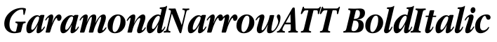 GaramondNarrowATT BoldItalic预览图片