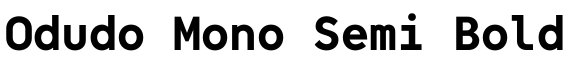 Odudo Mono Semi Bold预览图片
