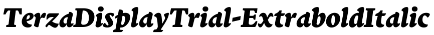TerzaDisplayTrial-ExtraboldItalic预览图片